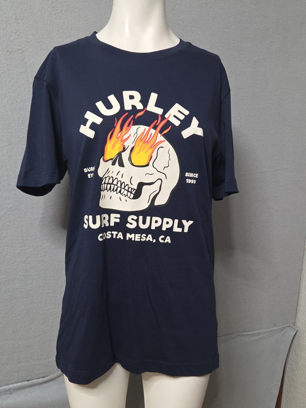 Men's Hurley Graphic T-Shirt, Size S, Navy Blue P2p 20 In